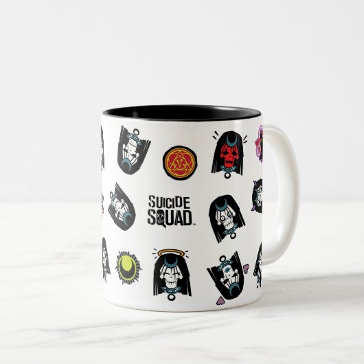 Suicide Squad | Enchantress Emoji Pattern Tweekleurige Koffiemok (Voorkant rechts)