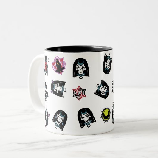 Suicide Squad | Enchantress Emoji Pattern Tweekleurige Koffiemok (Voorkant links)