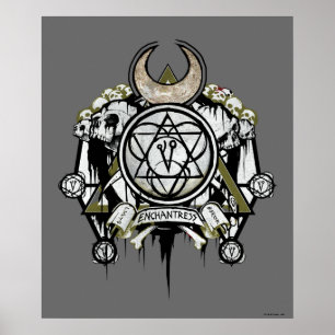 Suicide Squad Enchantress Symbols Tattoo Art Poster