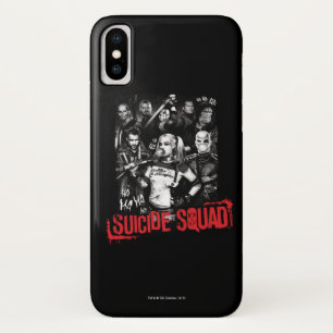 Suicide Squad   Foto Grunge Group iPhone X Hoesje