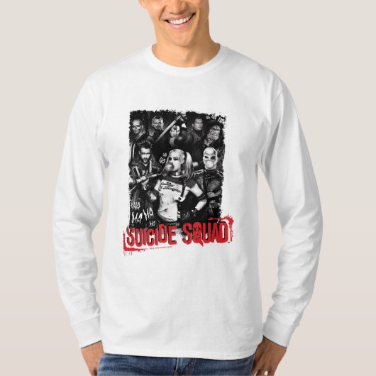 Suicide Squad | Foto Grunge Group T-shirt (Voorkant)