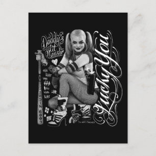 Suicide Squad   Foto Harley Quinn Typografie Briefkaart