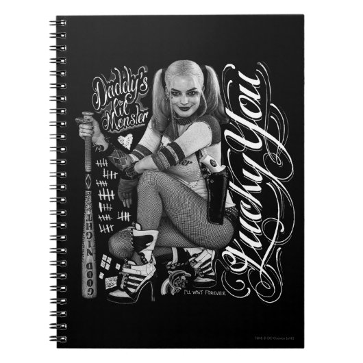 Suicide Squad | Foto Harley Quinn Typografie Notitieboek (Voorkant)