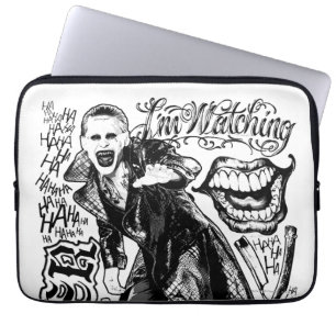 Suicide Squad   Foto Joker Typografie Laptop Sleeve