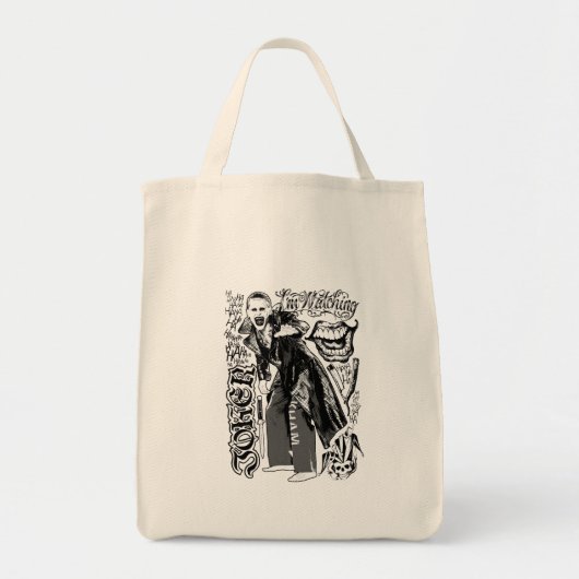 Suicide Squad | Foto Joker Typografie Tote Bag (Voorkant)