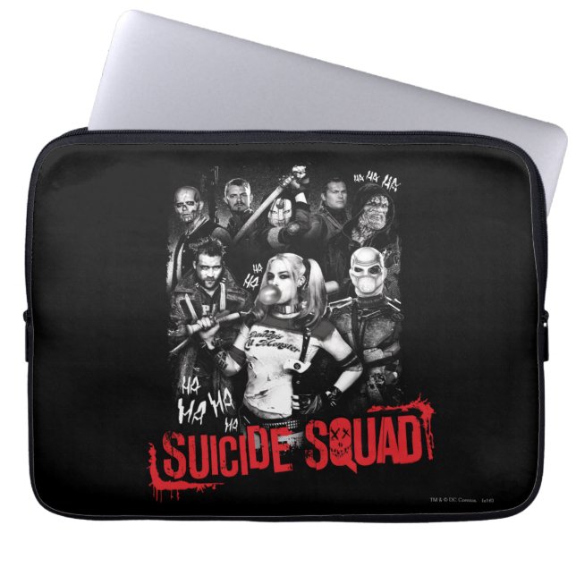 Suicide Squad | Foto van Grunge Group Laptop Sleeve (Voorkant)