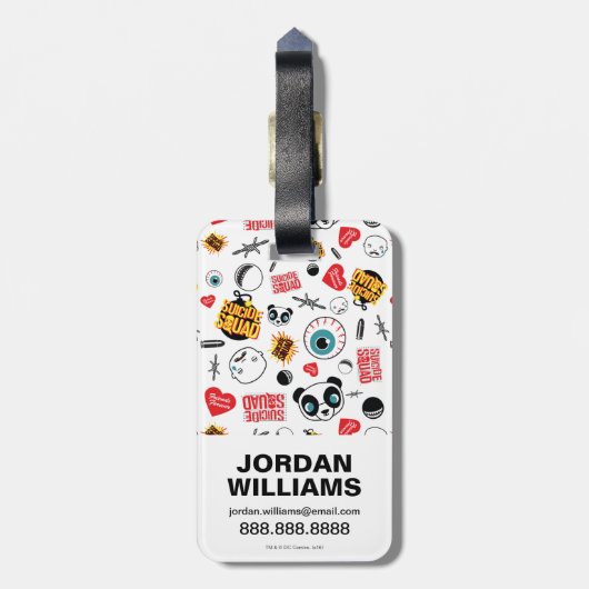 Suicide Squad | Friends Forever Pattern Bagagelabel (Achterkant verticaal)