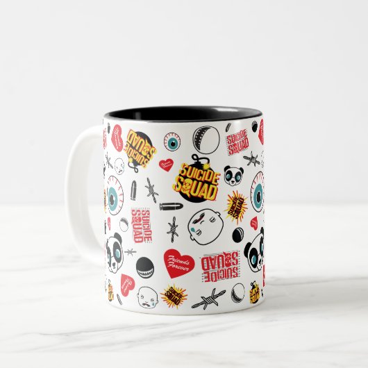 Suicide Squad | Friends Forever Pattern Tweekleurige Koffiemok (Voorkant links)