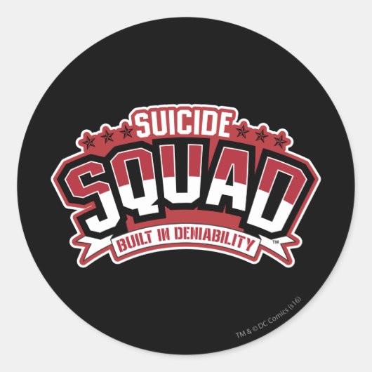 Suicide Squad | Gebouwd in ontkennbaarheid Ronde Sticker (Voorkant)