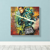 Suicide Squad | Graffiti in Slipknot Canvas Afdruk (Insitu (Houten vloer))