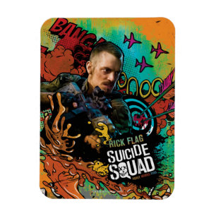 Suicide Squad   Graffiti met kenmerk Rick Flag Magneet