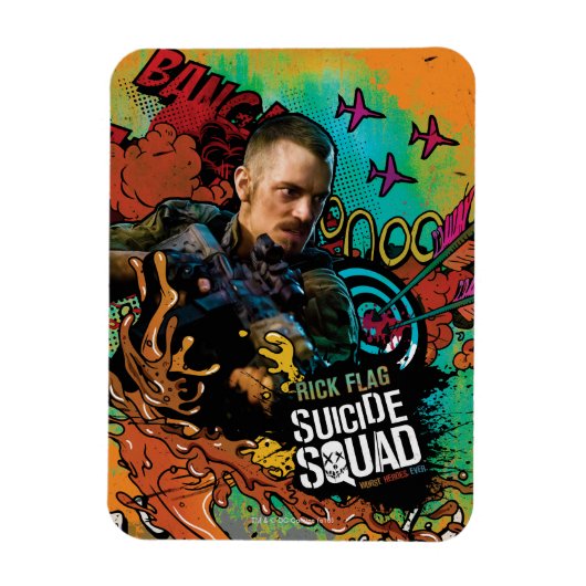 Suicide Squad | Graffiti met kenmerk Rick Flag Magneet (Verticaal)