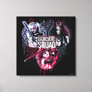 Suicide Squad Graffiti-toegangspasjes voor klein Canvas Afdruk