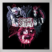 Suicide Squad | Graffiti-toegangspasjes voor klein Poster (Voorkant)