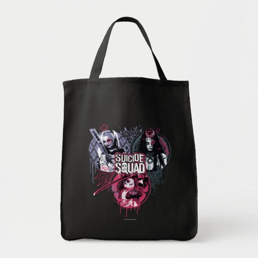 Suicide Squad | Graffiti-toegangspasjes voor klein Tote Bag (Voorkant)