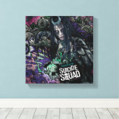 Suicide Squad | Graffiti voor betogers Canvas Afdruk (Insitu (Houten vloer))
