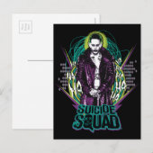 Suicide Squad | Grafisch joker Retro Rock Briefkaart (Voorkant / Achterkant)