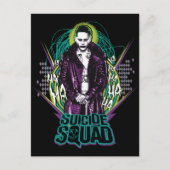 Suicide Squad | Grafisch joker Retro Rock Briefkaart (Voorkant)