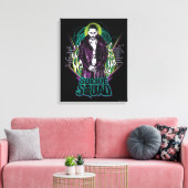 Suicide Squad | Grafisch joker Retro Rock Canvas Afdruk (Insitu (Woonkamer))