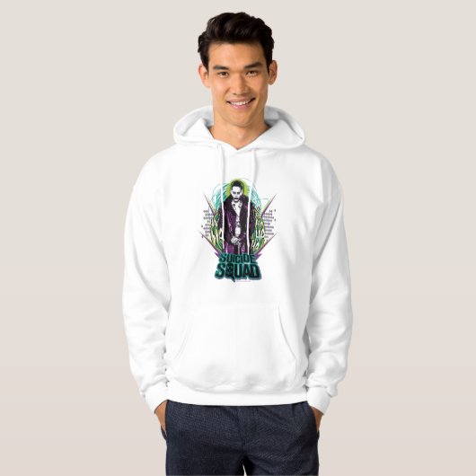 Suicide Squad | Grafisch joker Retro Rock Hoodie (Voorkant volledig)