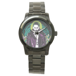 Suicide Squad   Grafisch joker Retro Rock Horloge