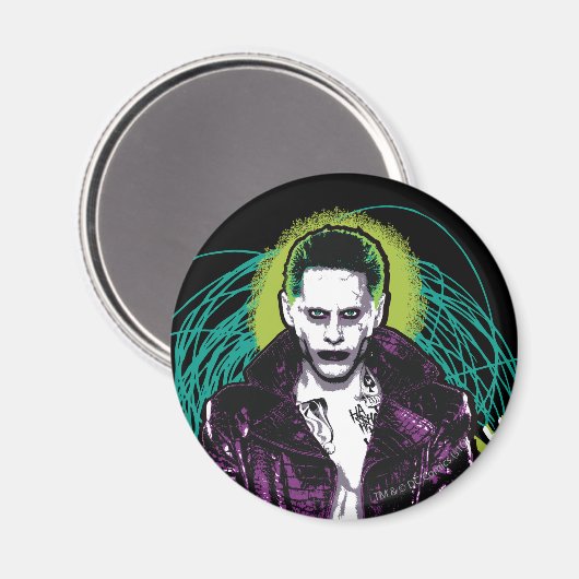 Suicide Squad | Grafisch joker Retro Rock Magneet (Voorkant / Achterkant)