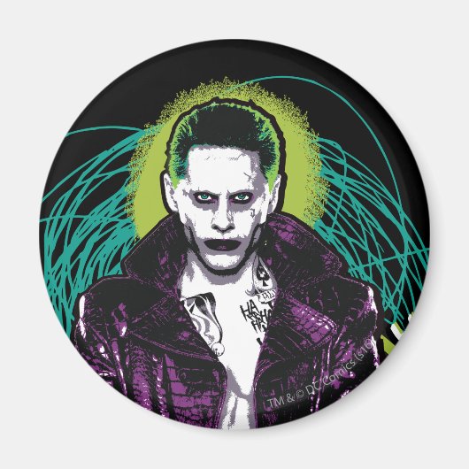 Suicide Squad | Grafisch joker Retro Rock Magneet (Voorkant)