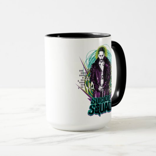 Suicide Squad | Grafisch joker Retro Rock Mok (Voorkant rechts)