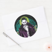 Suicide Squad | Grafisch joker Retro Rock Ronde Sticker (Envelop)