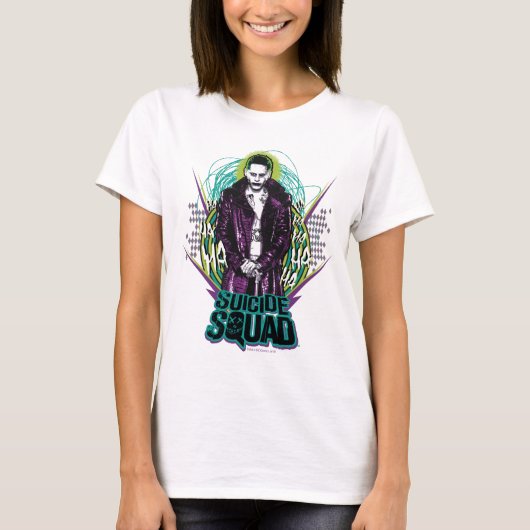 Suicide Squad | Grafisch joker Retro Rock T-shirt (Voorkant)