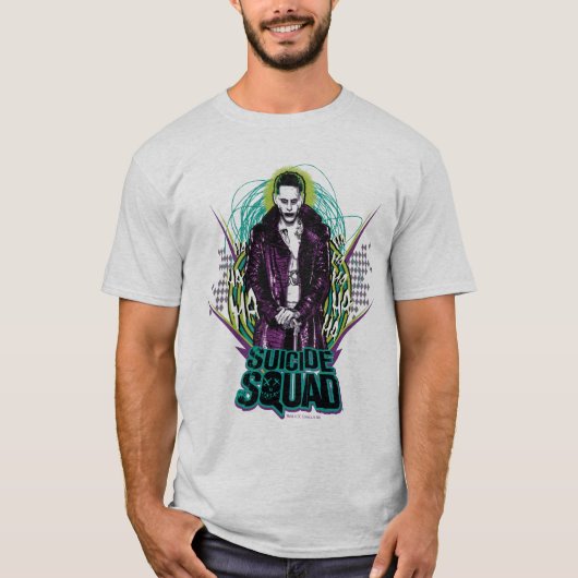 Suicide Squad | Grafisch joker Retro Rock T-shirt (Voorkant)