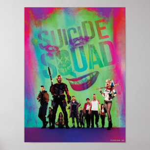 Suicide Squad   Green Joker & Squad Movie Poster