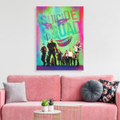 Suicide Squad | Green Joker & Squad Movie Poster Canvas Afdruk (Insitu (Woonkamer))