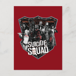 Suicide Squad   Group Badge-foto Briefkaart