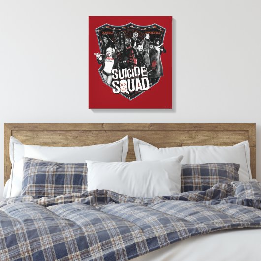 Suicide Squad | Group Badge-foto Canvas Afdruk (Insitu (Slaapkamer))