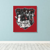 Suicide Squad | Group Badge-foto Canvas Afdruk (Insitu (Houten vloer))