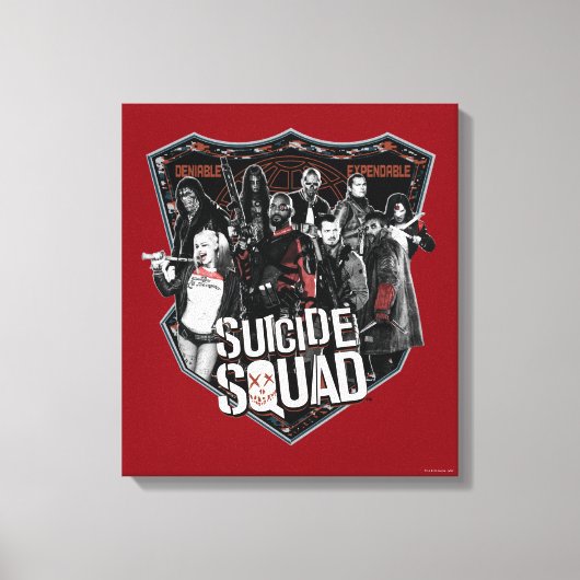 Suicide Squad | Group Badge-foto Canvas Afdruk (Voorkant)