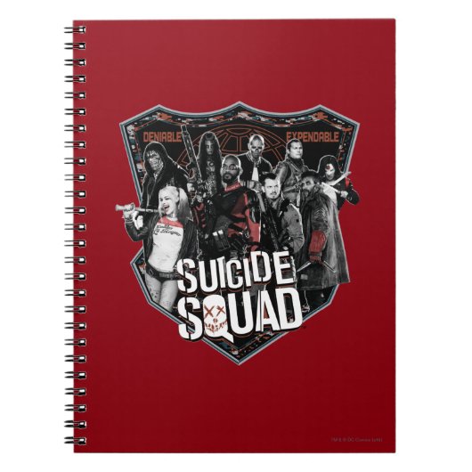 Suicide Squad | Group Badge-foto Notitieboek (Voorkant)