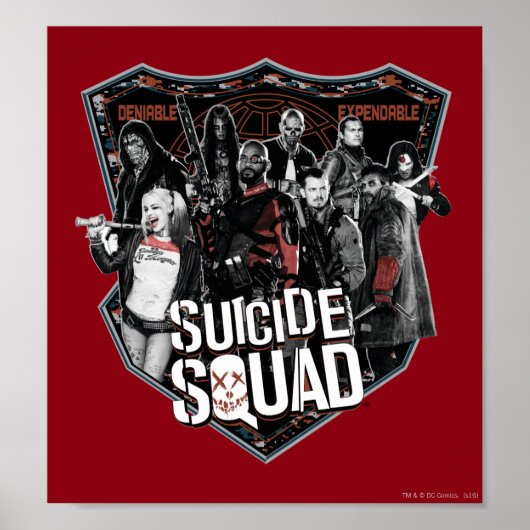 Suicide Squad | Group Badge-foto Poster (Voorkant)