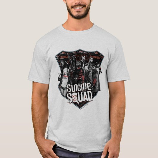 Suicide Squad | Group Badge-foto T-shirt (Voorkant)