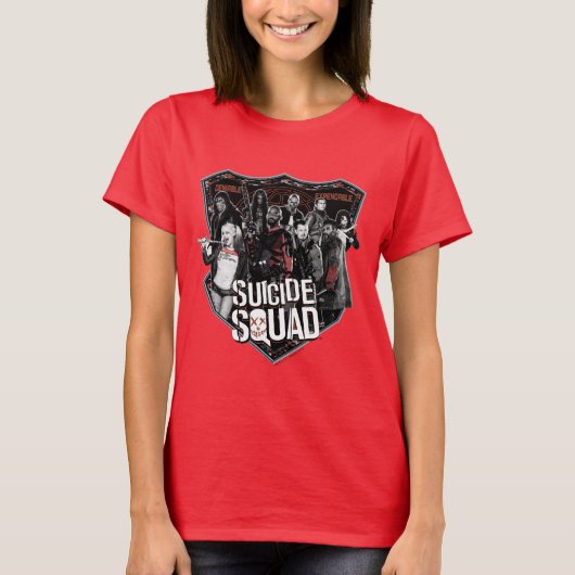 Suicide Squad | Group Badge-foto T-shirt (Voorkant)