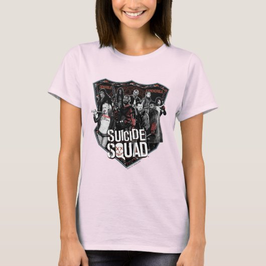 Suicide Squad | Group Badge-foto T-shirt (Voorkant)