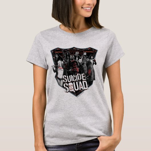 Suicide Squad | Group Badge-foto T-shirt (Voorkant)