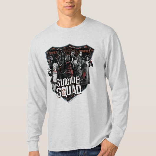 Suicide Squad | Group Badge-foto T-shirt (Voorkant)