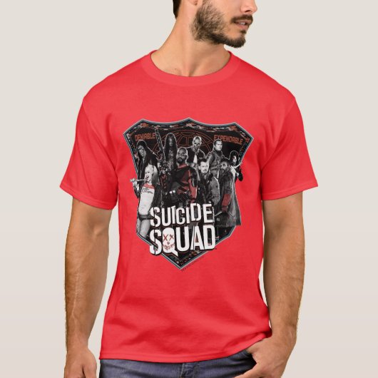 Suicide Squad | Group Badge-foto T-shirt (Voorkant)
