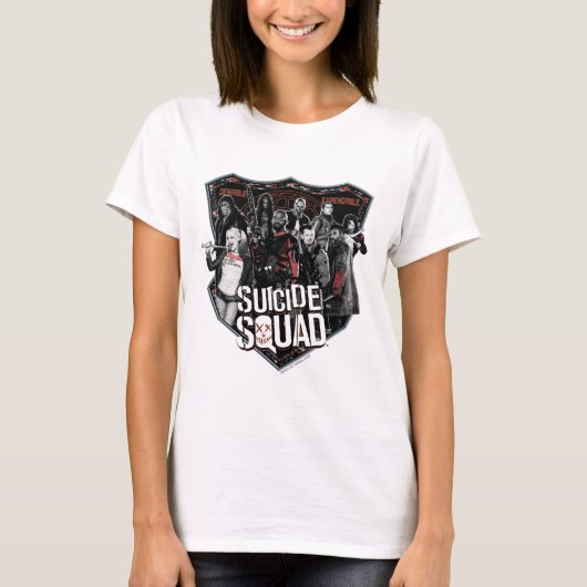 Suicide Squad | Group Badge-foto T-shirt (Voorkant)