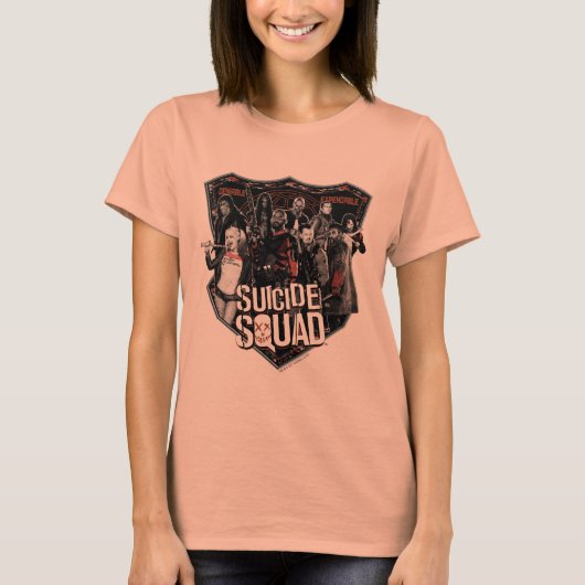 Suicide Squad | Group Badge-foto T-shirt (Voorkant)