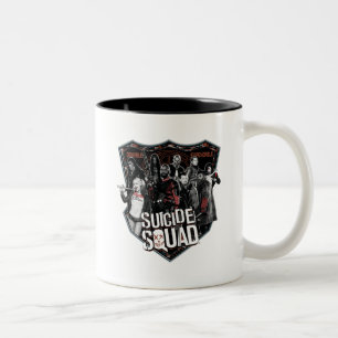 Suicide Squad Group Badge-foto Tweekleurige Koffiemok
