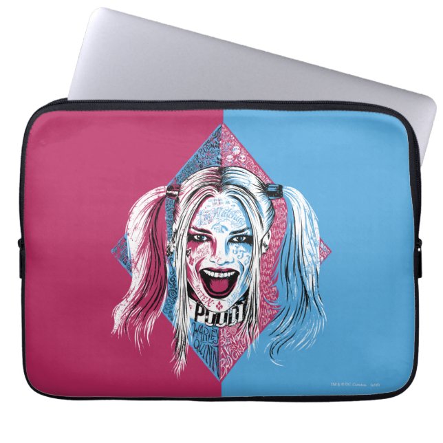 Suicide Squad | Harley Laugh Laptop Sleeve (Voorkant)
