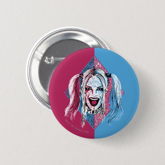 Suicide Squad | Harley Laugh Ronde Button 5,7 Cm (Voorkant /achterkant)